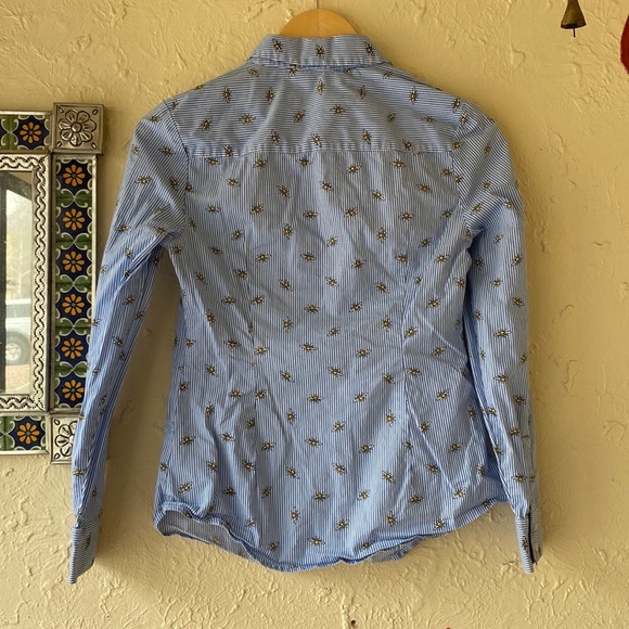 Express Bumblebee Striped Buttondown Top women’s Small - Picture 6 of 6